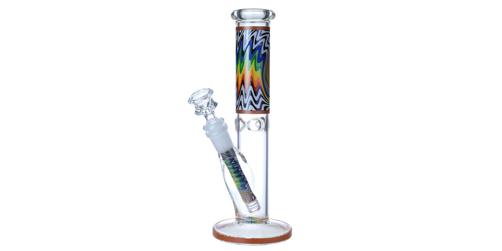 SWIRL DESIGN STRAIGHT WATERPIPE 10"