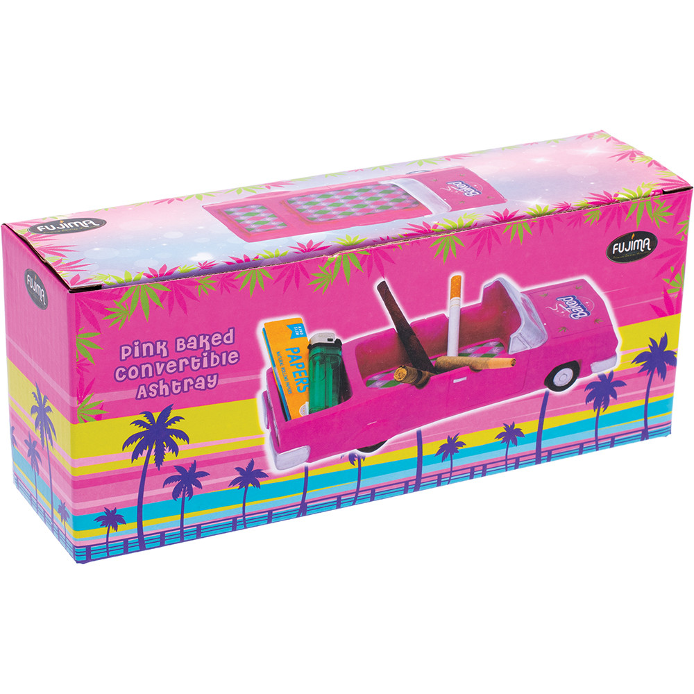 FUJIMA PINK BAKED CONVERTABLE ASHTRAY