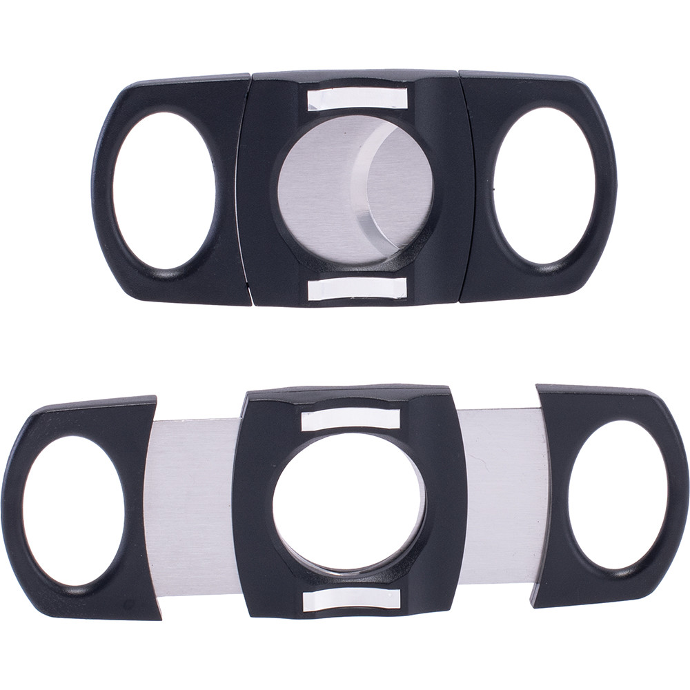 FUJIMA BUILT IN REST BLACK CIGAR CUTTER - 74GAUGE - DISPLAY OF 24