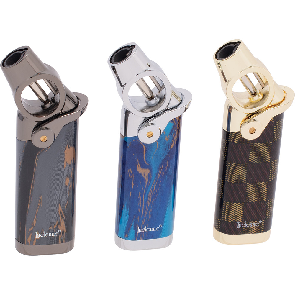 LUCIENNE SINGLE JET TORCH WITH PRINTS - DISPLAY OF 10