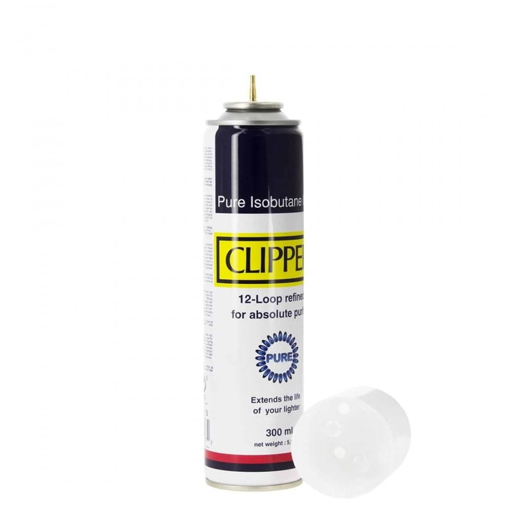 CLIPPER 300ML ISOBUTANE - DISPLAY OF 12