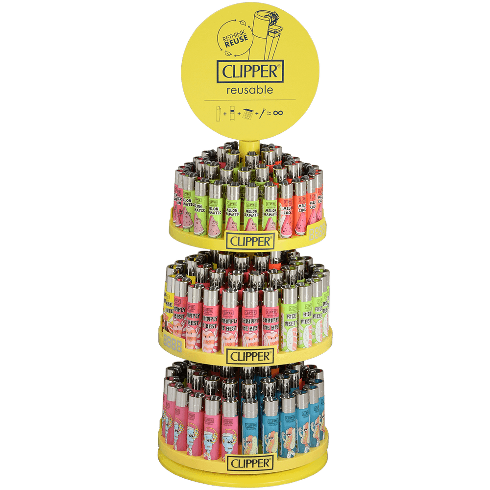 CLIPPER FOOD MIX 3-TIER CAROUSEL DISPLAY OF 144 + 12 FREE