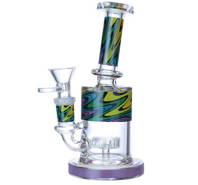 WIG WAG STICKER GLASS WATERPIPE 7"