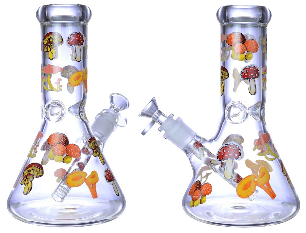 FRUITS THICK BEAKER GLASS WATERPIPE 9"