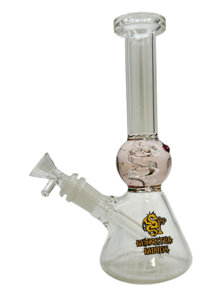 MONSTER MINDS CRYOSPHERE COIL ASSORTED COLOR GLASS WATERPIPE 10"
