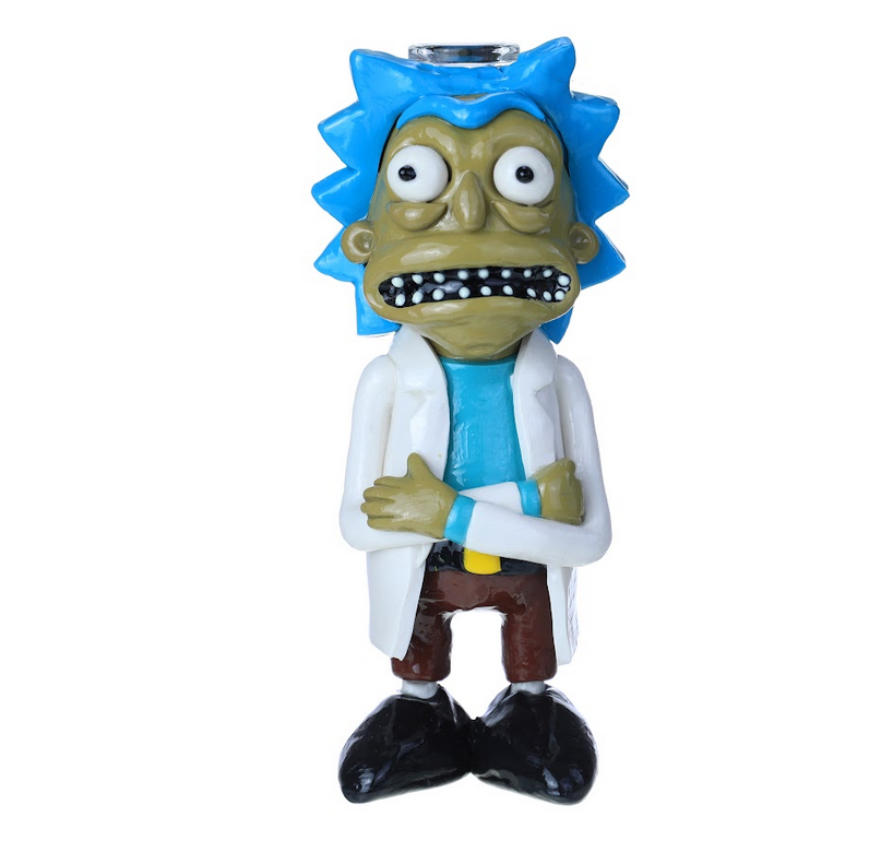 HEAVY RICK CHARACTER GLASS WATERPIPE 7"