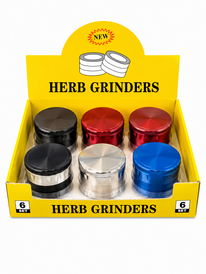 FUNNEL METAL 63MM 4-PARTS GRINDER (OVC040) - DISPLAY OF 6
