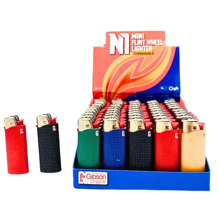 GIBSON MINI FLINT WHEEL N1 LIGHTER - DISPLAY OF 50