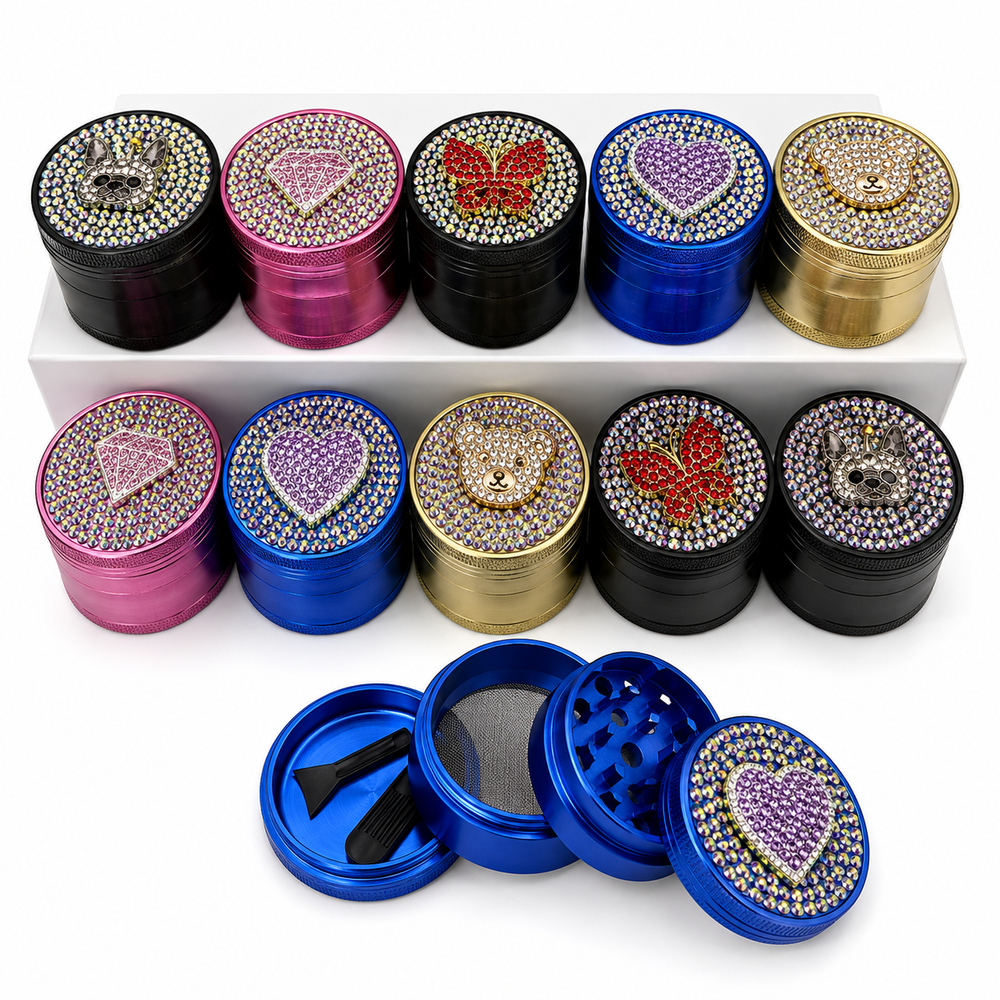 DIAMOND ENCRUSTED 4-PARTS 50MM GRINDER (GT-431BB)