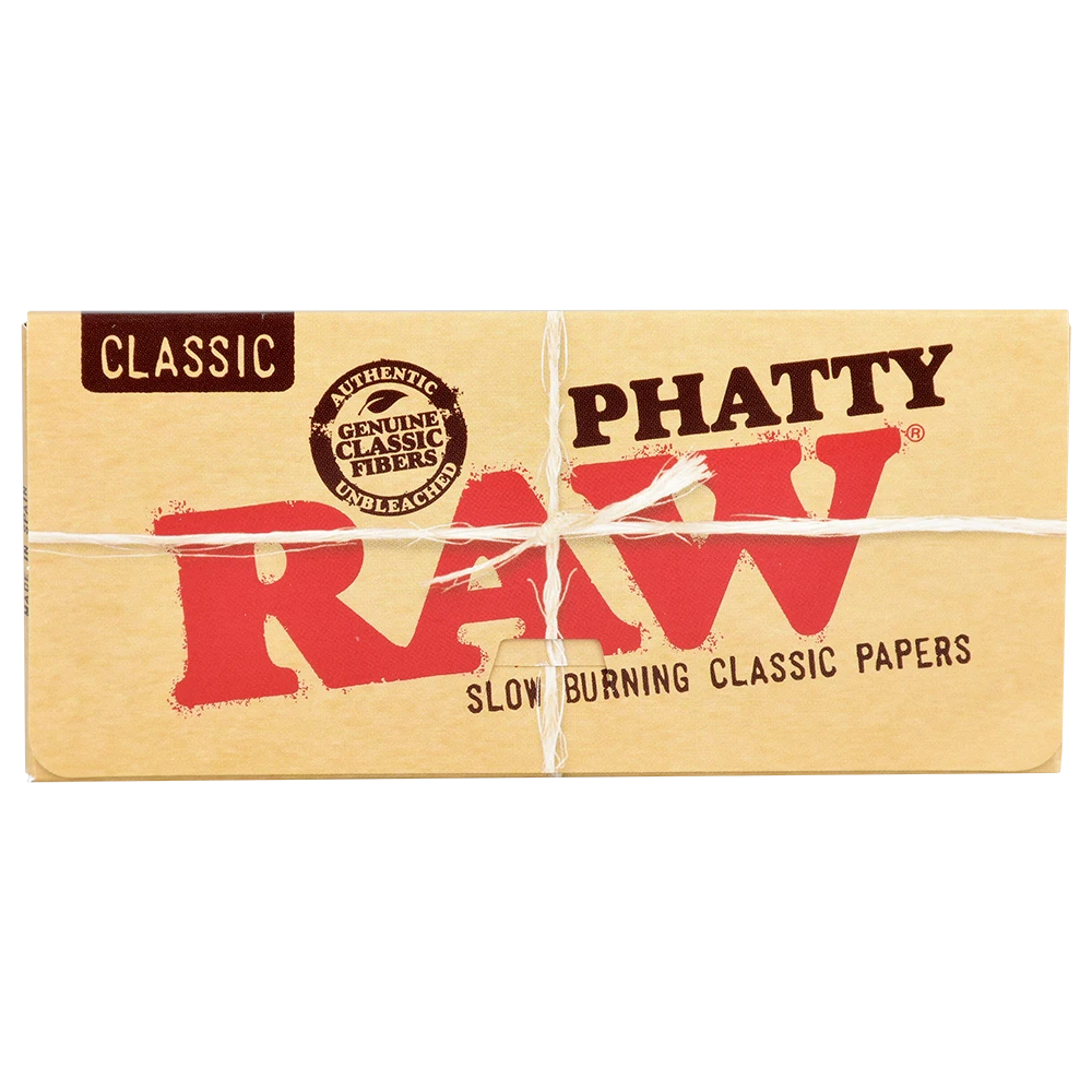 RAW CLASSIC PHATTY SIZE ROLLING PAPERS 32-PACK - DISPLAY OF 24