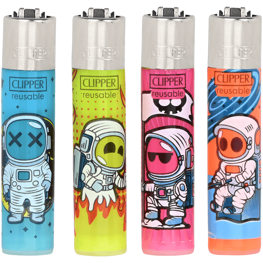CLIPPER CP11FNY FUNNY ASTRONAUTS LIGHTERS - DISPLAY OF 48