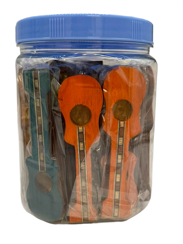 WOODEN GUITAR HANDPIPE 4" - JAR OF 20