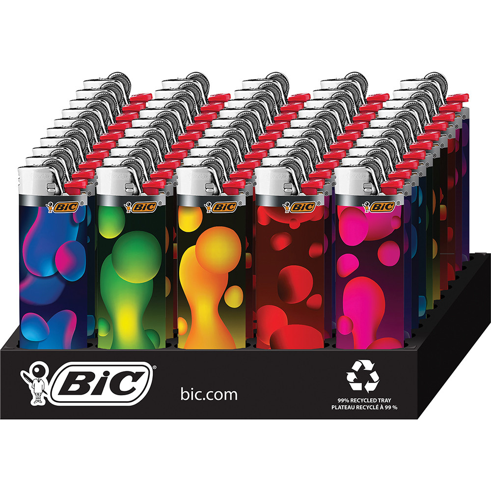 LAVA SERIES BIC LIGHTER DISPLAY - DISPLAY OF 50
