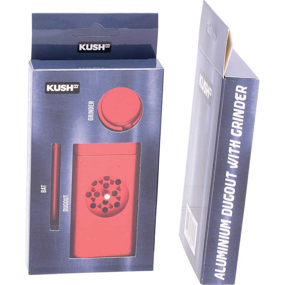 KUSHRX ALUMINIUM DUGOUT WITH GRINDER - DISPLAY OF 6