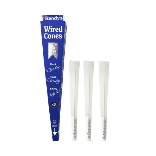 RANDY'S 1 1/4 WIRED 3-PACK CONES - DISPLAY OF 12