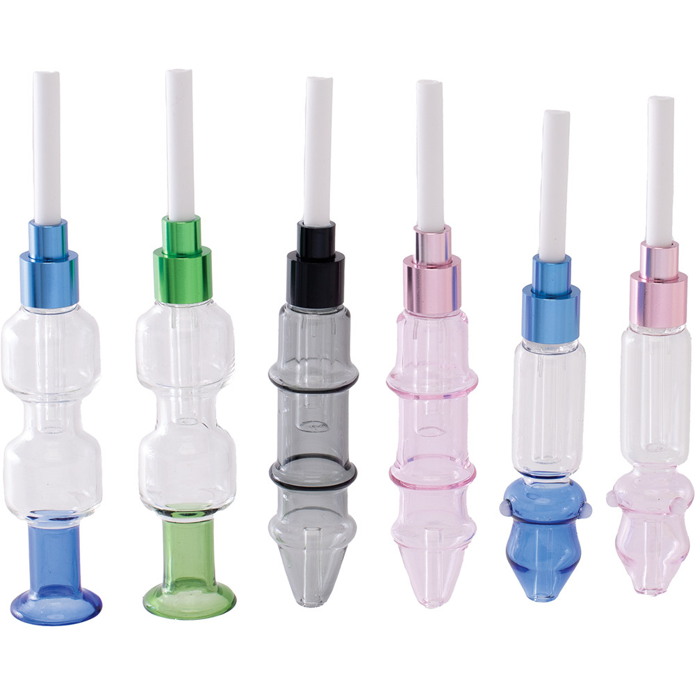 KUSHRX GLASS NECTOR COLLECTORS WITH DISH - DISPLAY OF 6