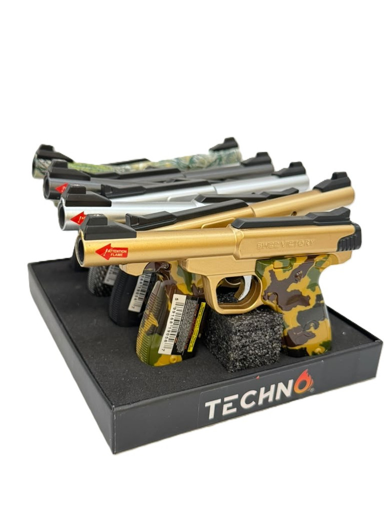 TECHNO TORCH SW22 VICTORY PISTOL TORCH 6" - DISPLAY OF 8
