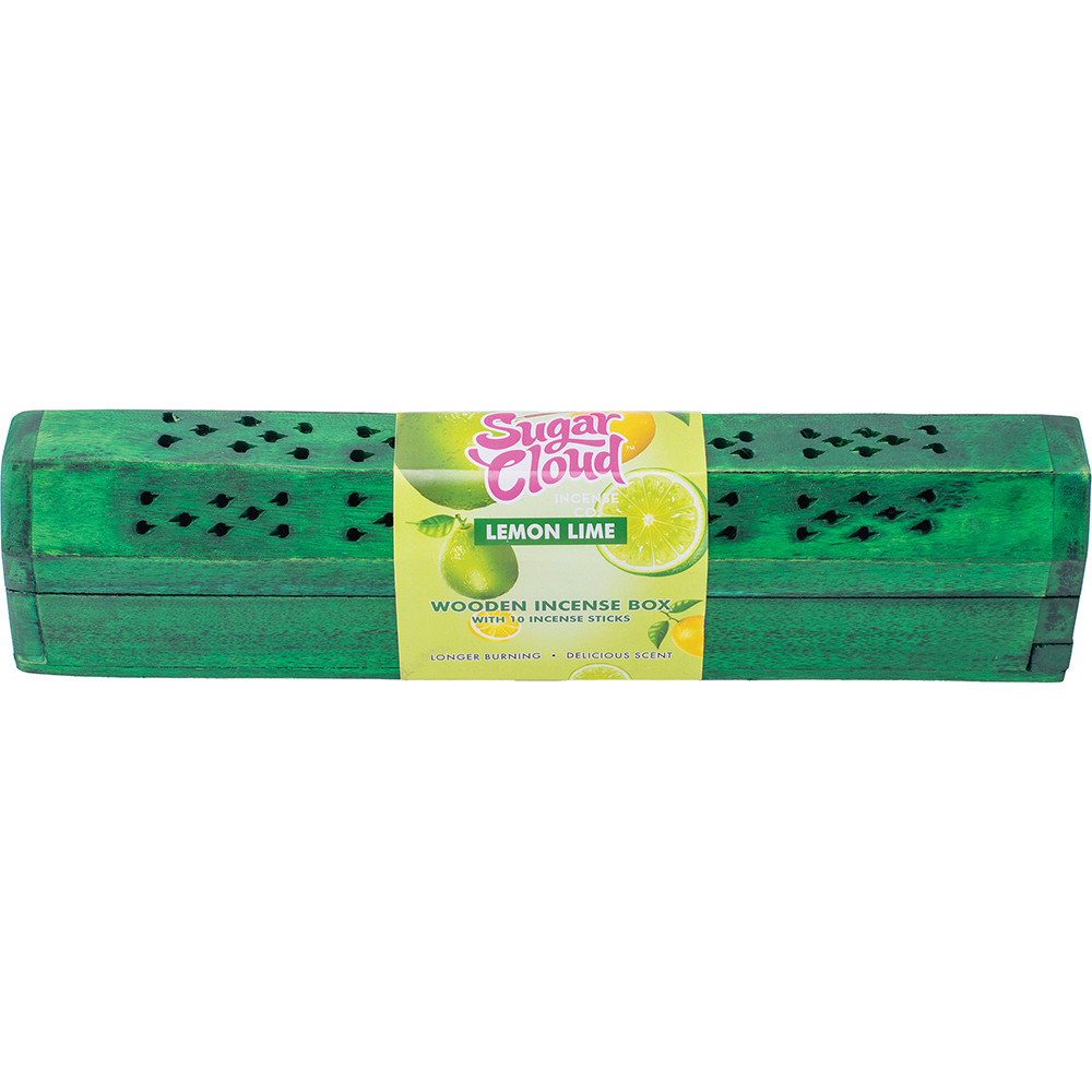 SUGAR CLOUD WOODEN INCENSE BOX WITH 10 STICKS