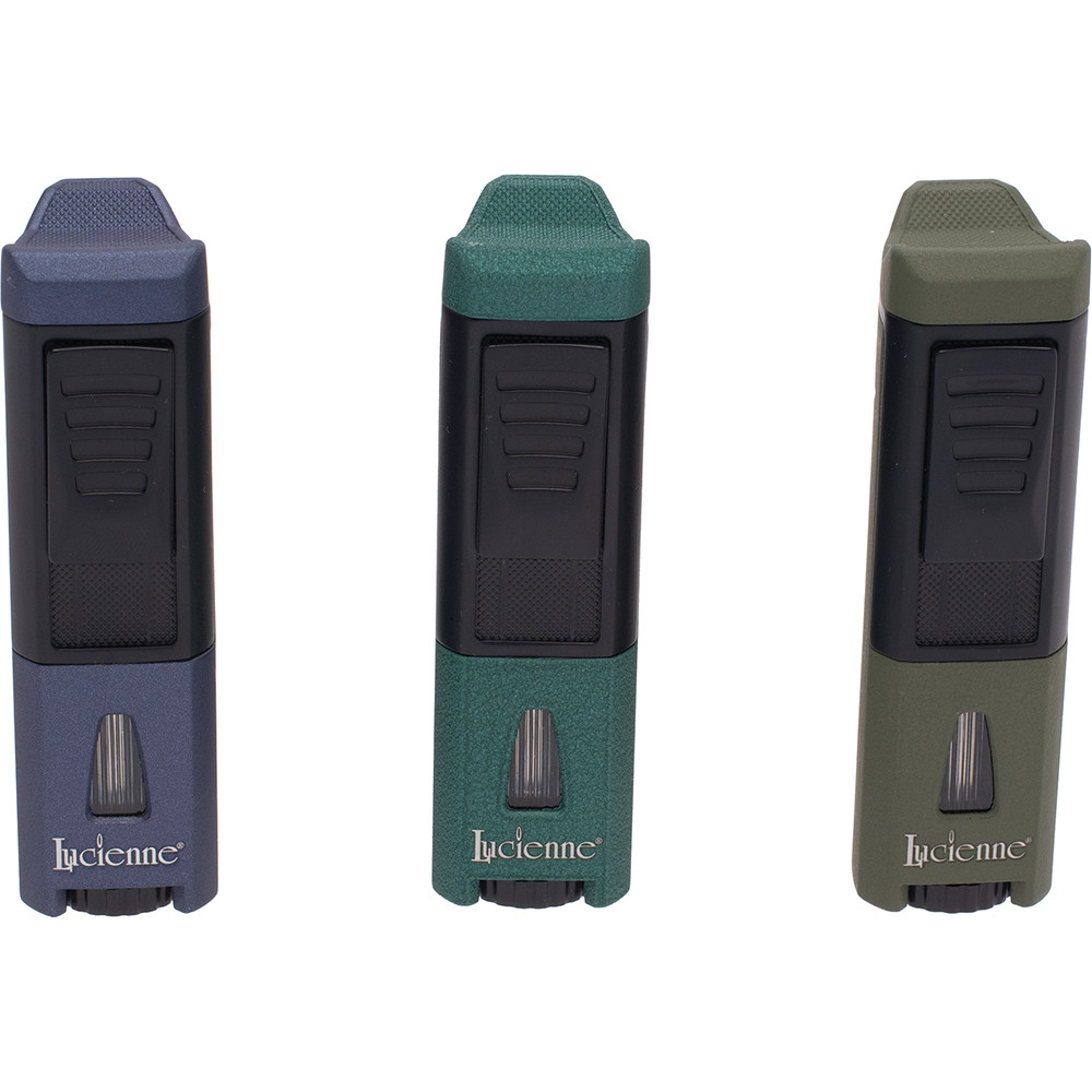 LUCIENNE TRIPLE JET TORCH WITH PUNCH & REST - DISPLAY OF 8
