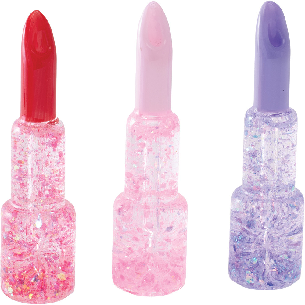KUSHRX GLYCERIN 4" LIPSTICK GLASS HAND PIPES - DISPLAY OF 6