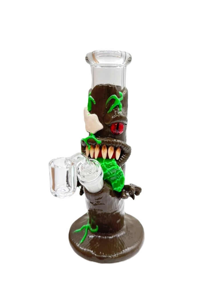 TREE MONSTER GLASS WATERPIPE 9"