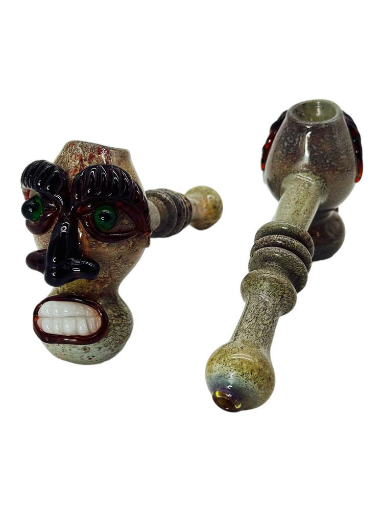 FUMED TUBE FACE MIX COLOR HAMMER PREMIUM HANDPIPE 9"