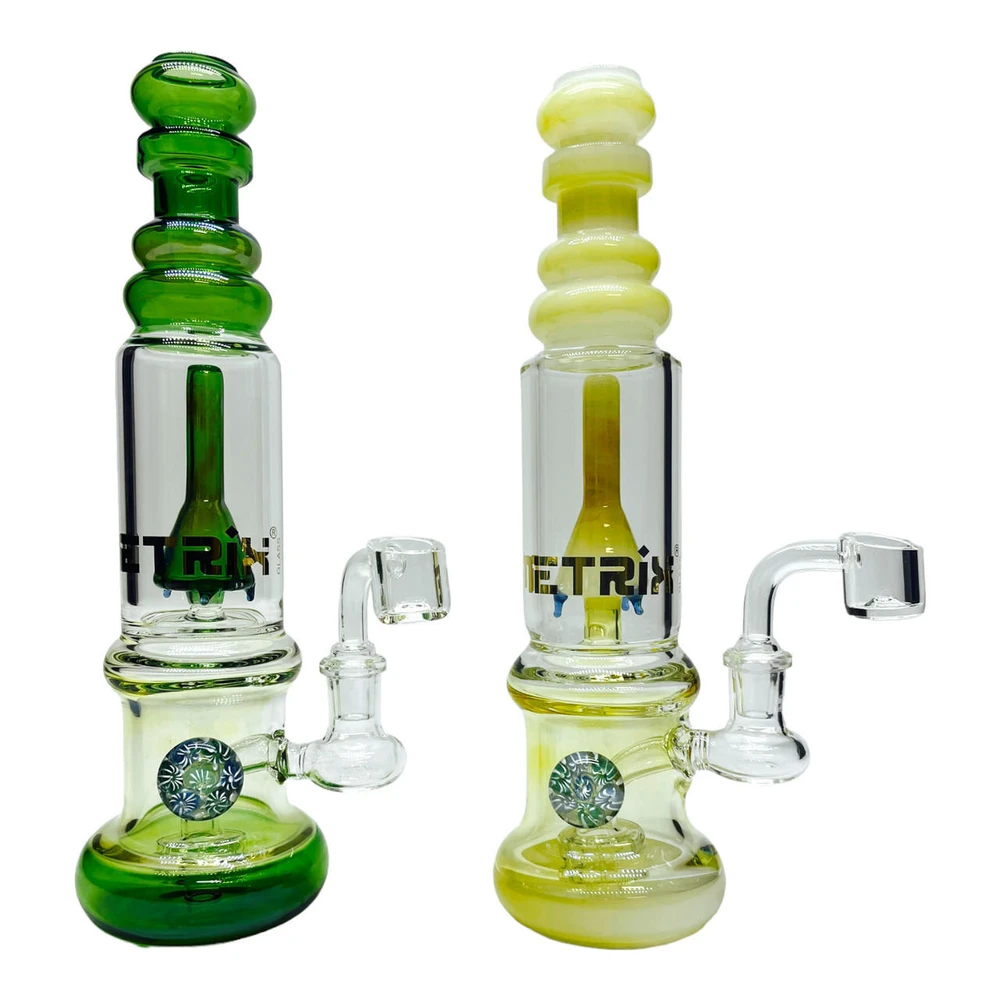  METRIX TWISTED NECK WITH BEAKER PERC WATERPIPE 10" 
