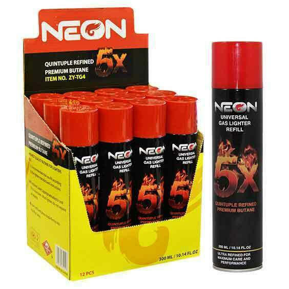  NEON 5X BUTANE LIGHTER GAS 12CT/BOX 