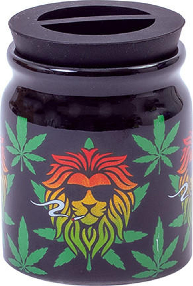  FUJIMA BLACK CERAMIC STASH JAR - 12CT 