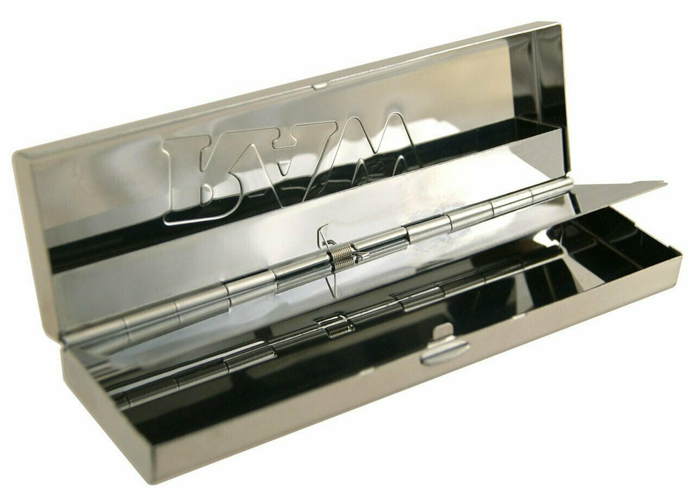  RAW STAINLESS STEEL CASE FOR KINGS AND PREROLLS - 1CT 