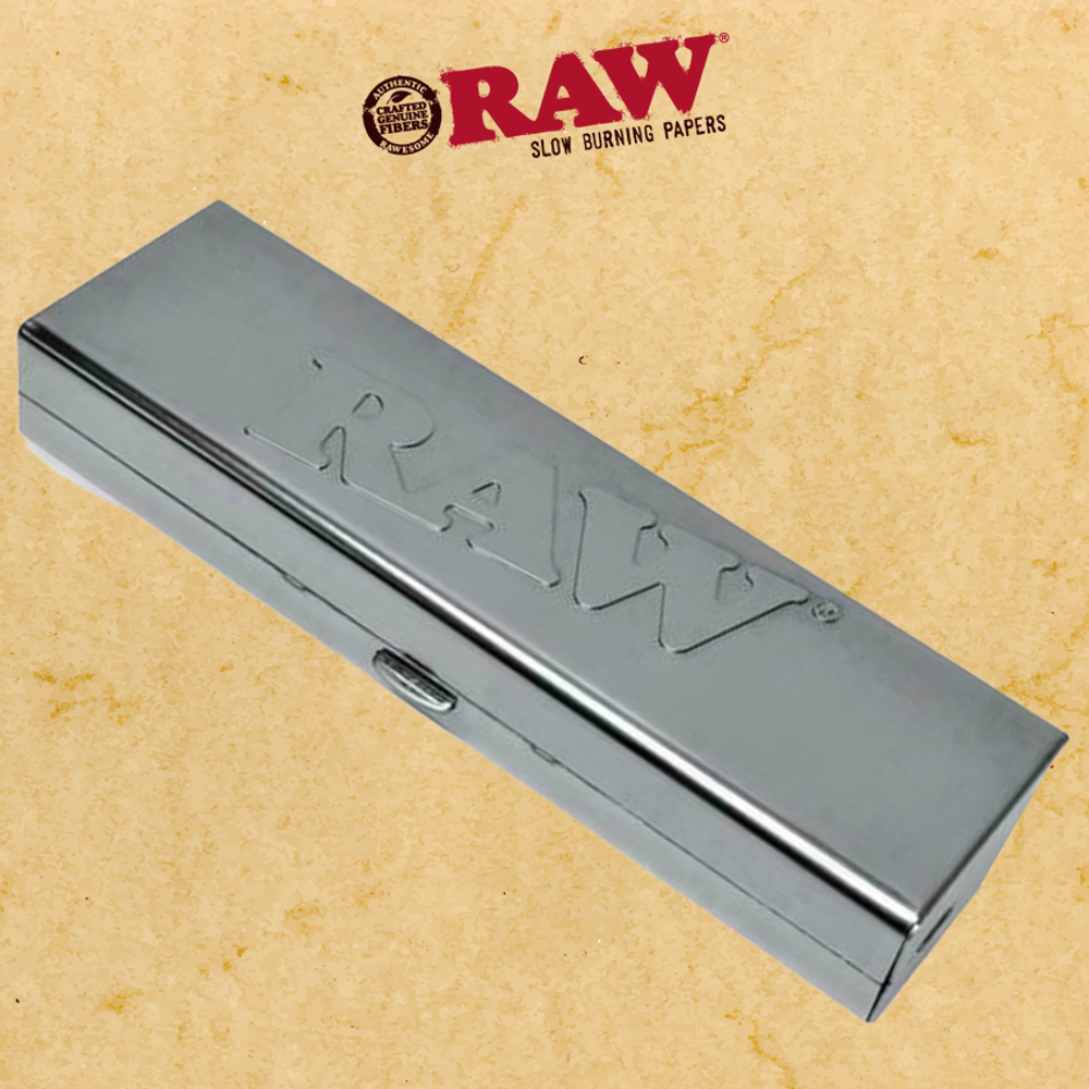 RAW STAINLESS STEEL CASE FOR KINGS AND PREROLLS - 1CT