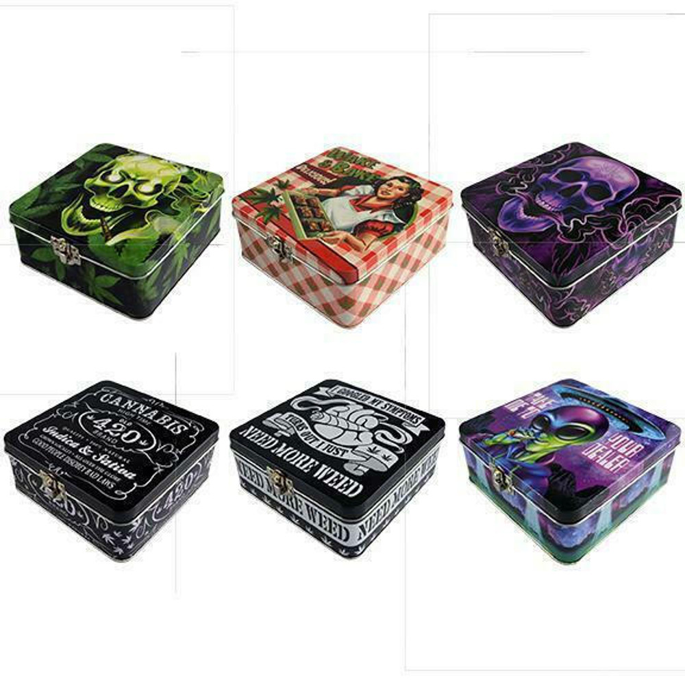  METAL STORAGE BOX - SMOKE ZILLA - DISPLAY OF 6CT 