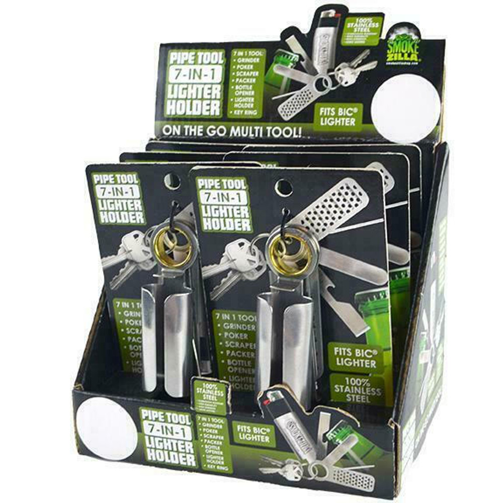 SMOKEZILLA RING LIGHTER CASE TOOLS - SMOKE ZILLA - DISPLAY OF 6CT 