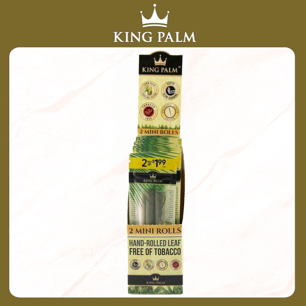 KING PALM - 2 MINI ROLLS DISPLAY BOX (20CT)