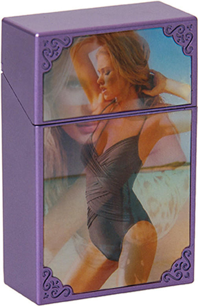  MIXED 3D DESIGN AUTO OPEN CIGARRETE CASE FOR KINGS - 12CT 