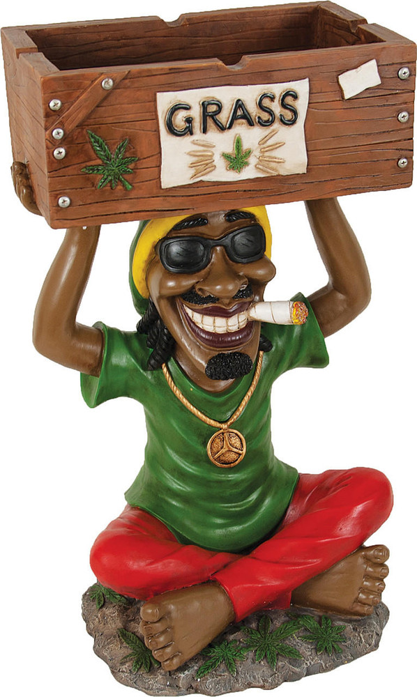  VERY LARGE JAMAICAN GRASS ASHTRAY 17" (LT151) 