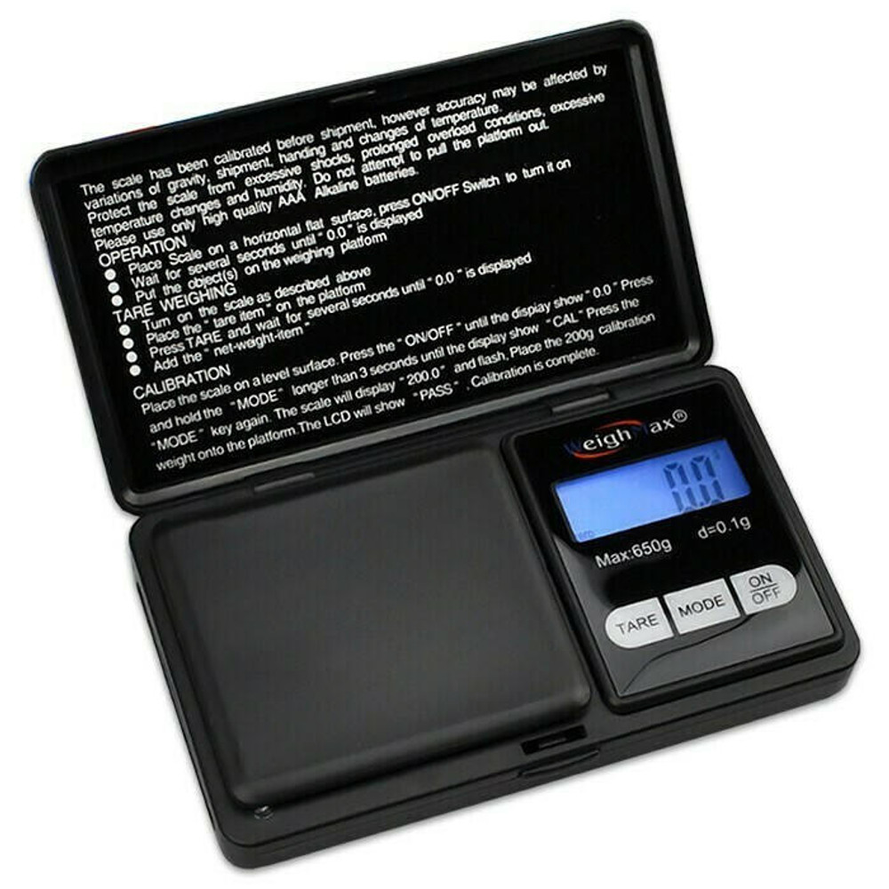  WEIGHMAX W-SM650 DIGITAL POCKET SCALE 650G X 0.1G (SCALE128) 