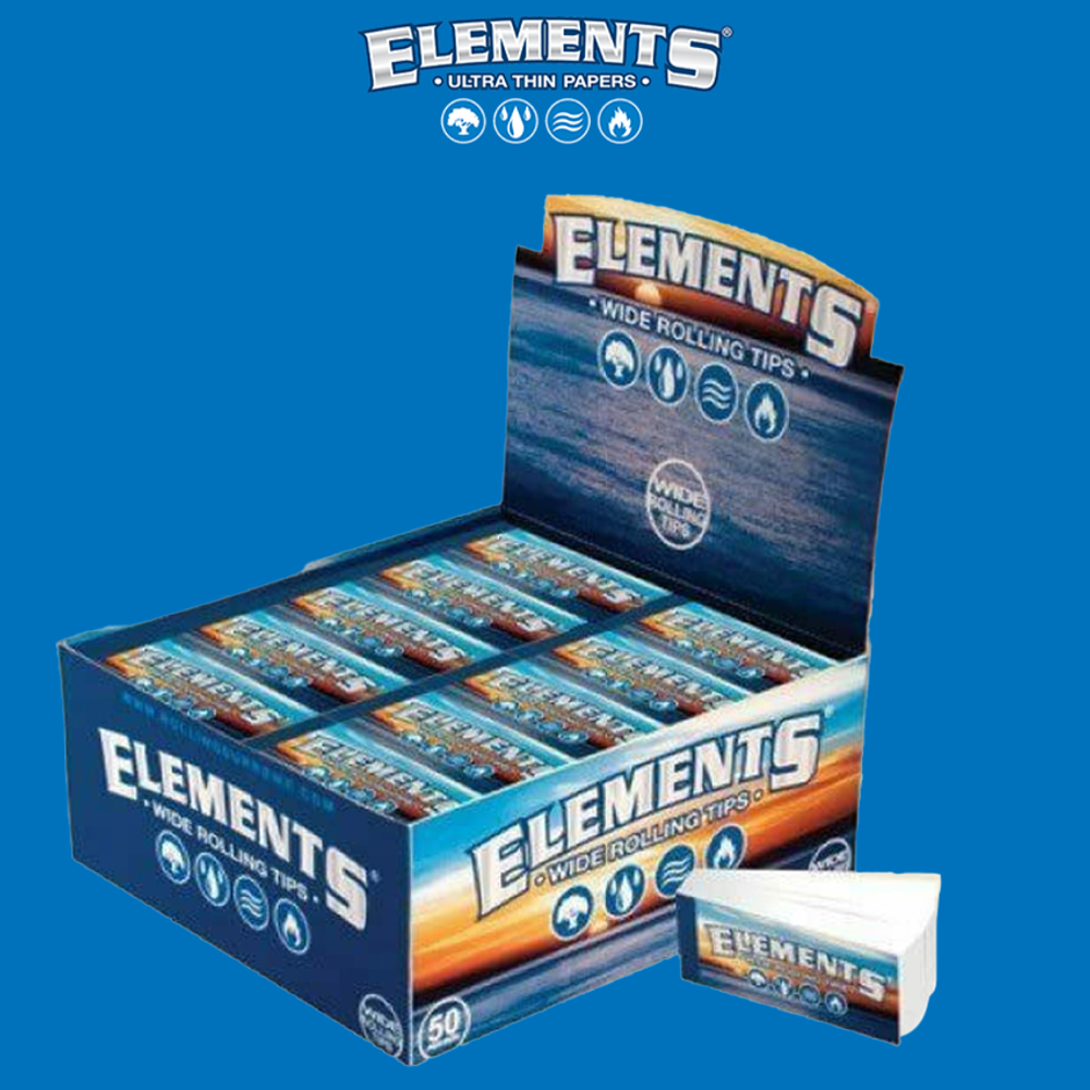 ELEMENTS 50 PREMIUM ROLLING TIPS DISPLAY - NON-PERFERRATED - 50CT