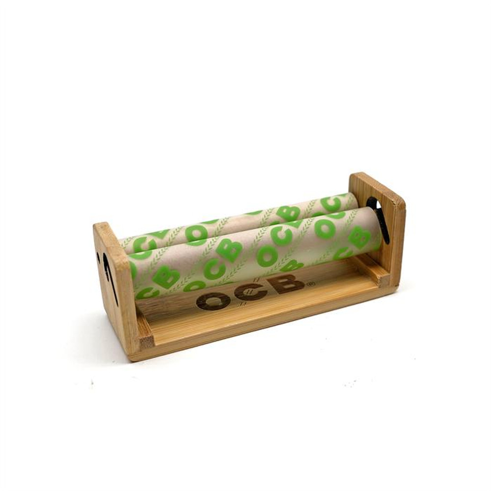  OCB 79MM BAMBOO WOOD ROLLING MACHINE DISPLAY FOR 1 1/4 PAPERS - 6CT 