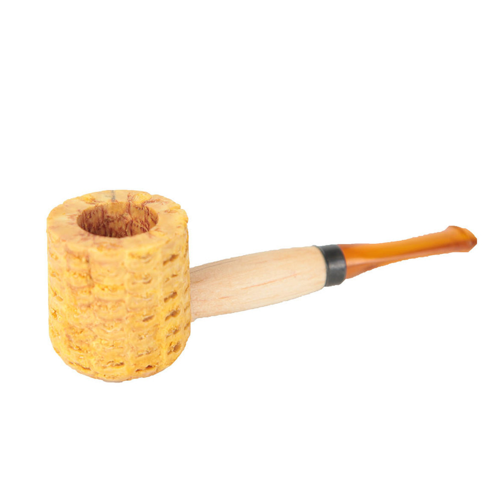  MINI WARNISHED CORN COB PIPE DISPLAY OF 36CT 