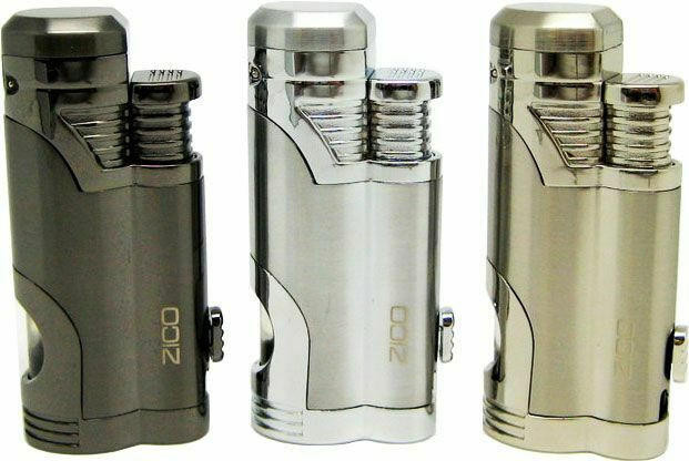 ZICO DOUBLE FLAME TORCH LIGHTER WITH CIGAR PUNCH - 10CT/DISPLAY