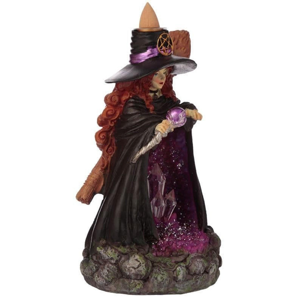  PURPLE WITCH BACKFLOW CONE BURNER WITH LED 7" 