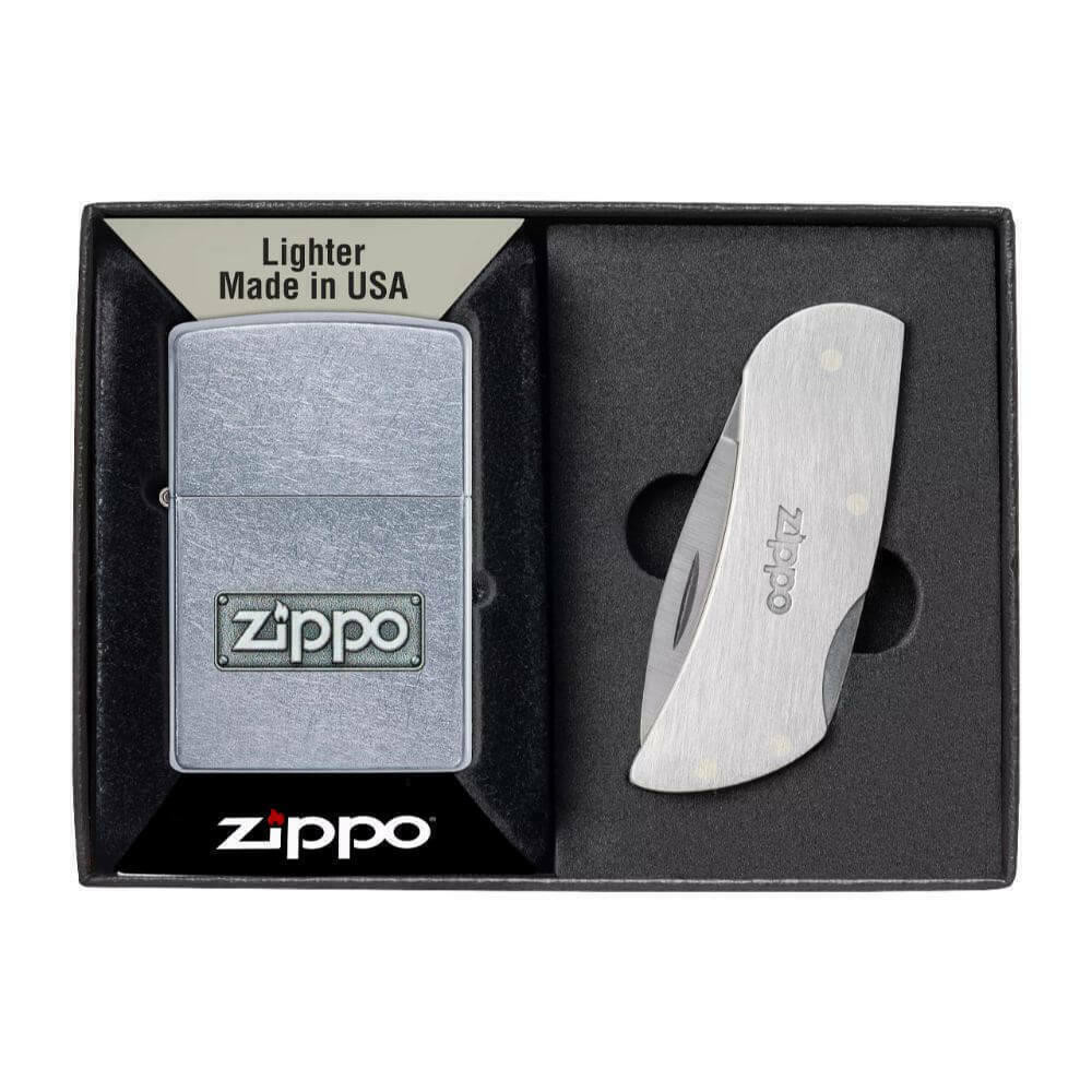  ZIPPO - WINDPROOF LIGHTER & ZIPPO KNIFE GIFT SET - 1CT 