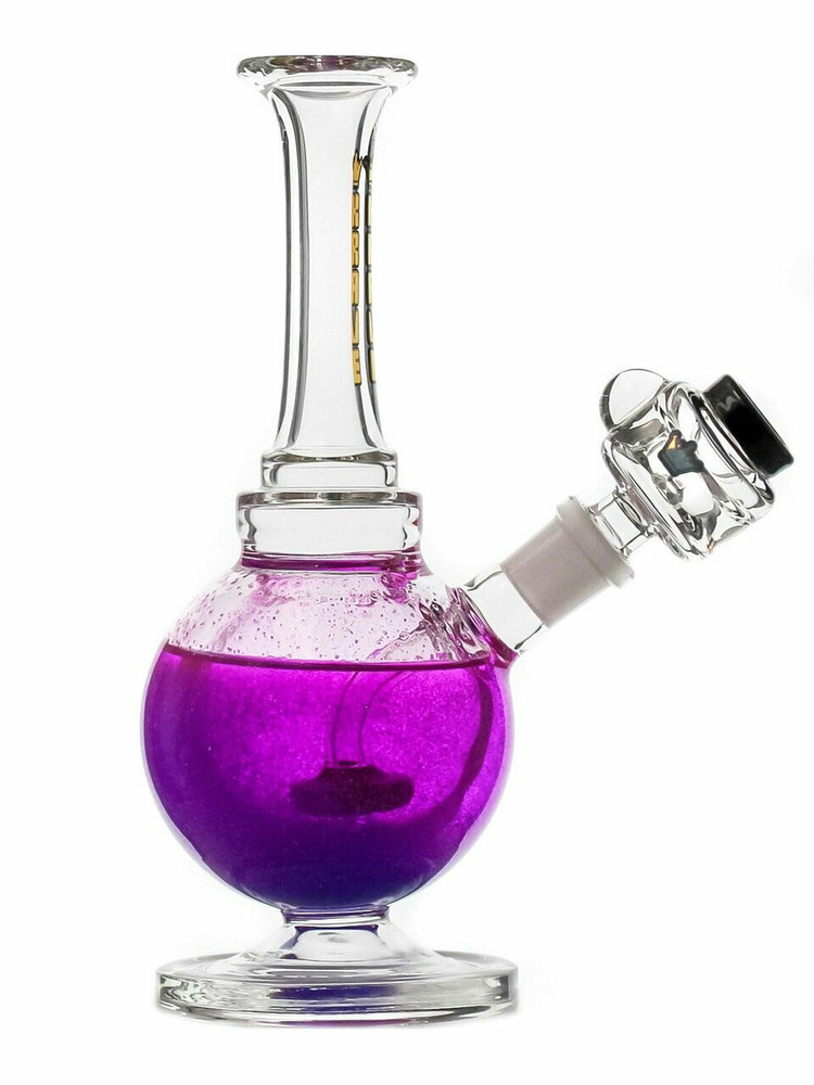  KRAVE FREEZABLE ROUND BASE DISK PERC GLASS WATERPIPE 7.5" - ASSORTED COLOR (WP009100) 