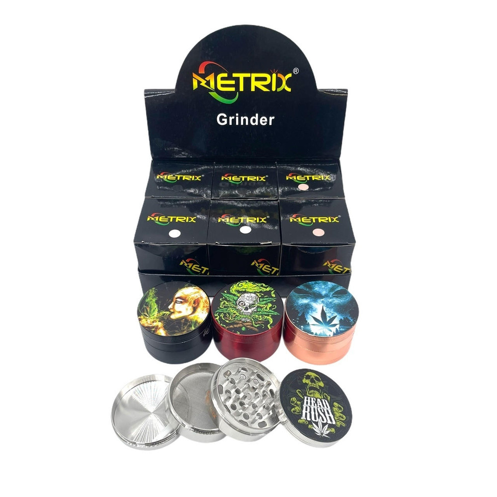 METRIX G-59 63MM 4 LAYERS MIXED ART GRINDER - DISPLAY OF 6CT