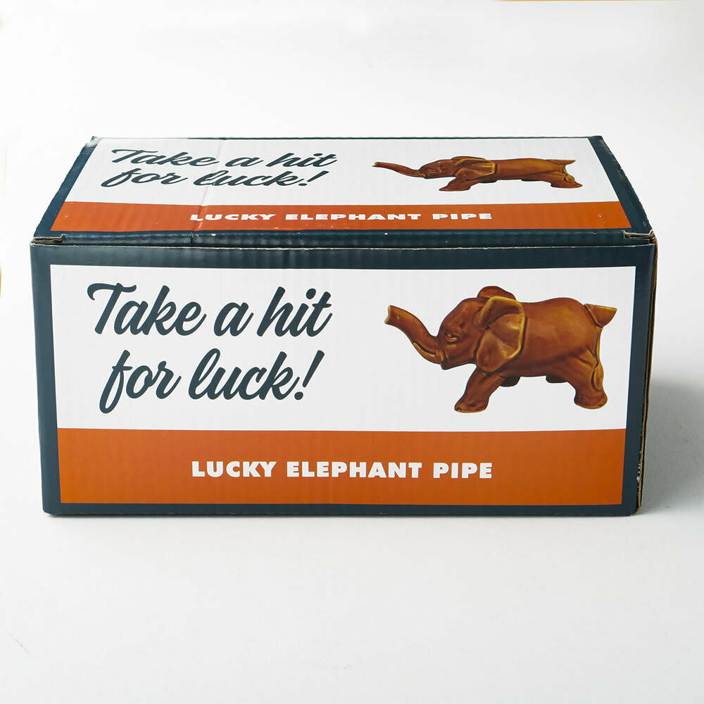 LUCKY ELEPHANT CERAMIC HANDPIPE - 1CT
