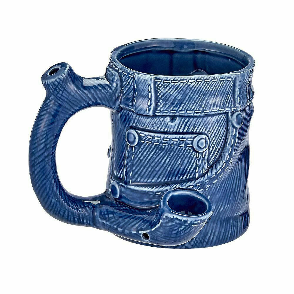 JEANS SHAPE MUG CERAMIC HANDPIPE - 1CT