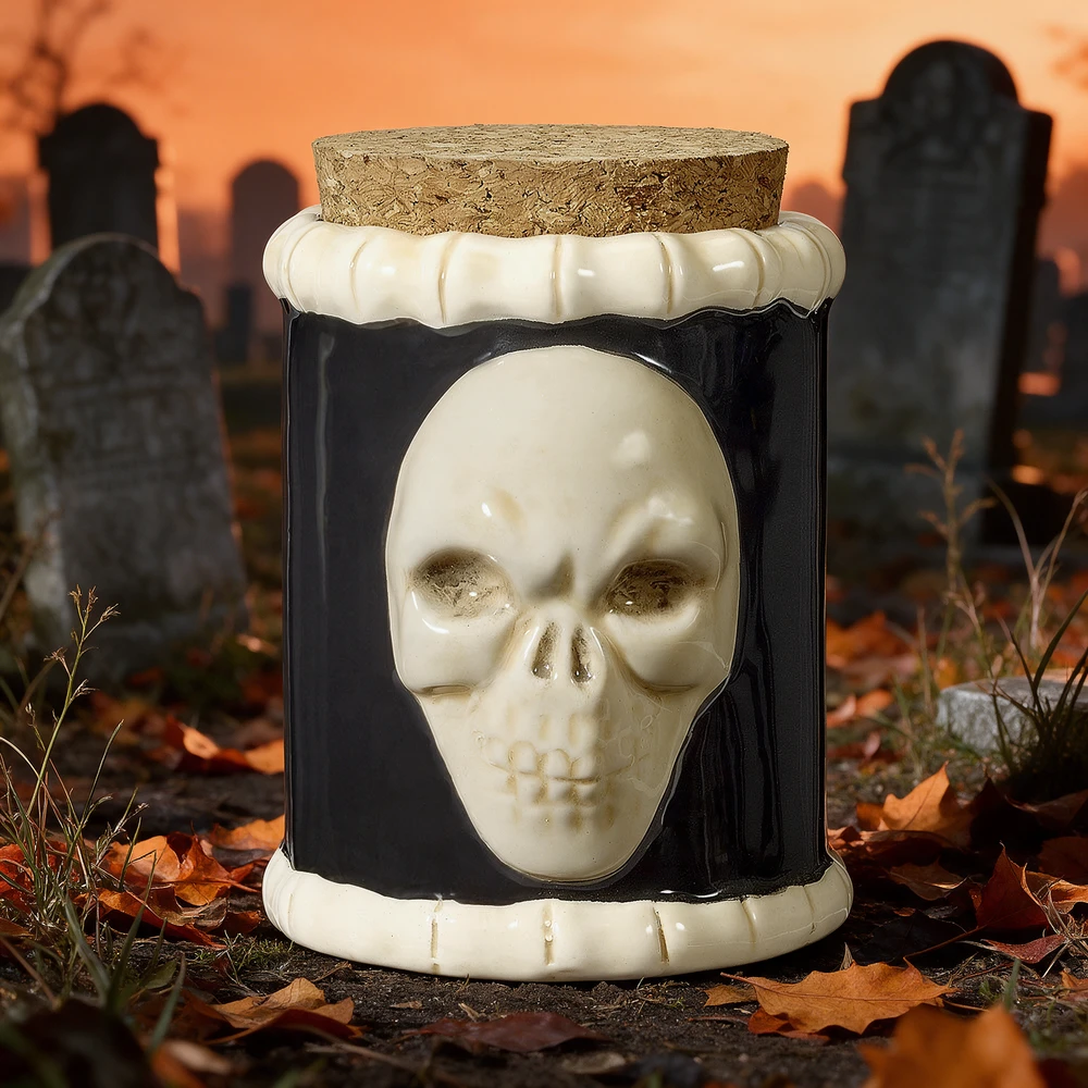 SKULL BONE MUG CERAMIC HANDPIPE - 1CT