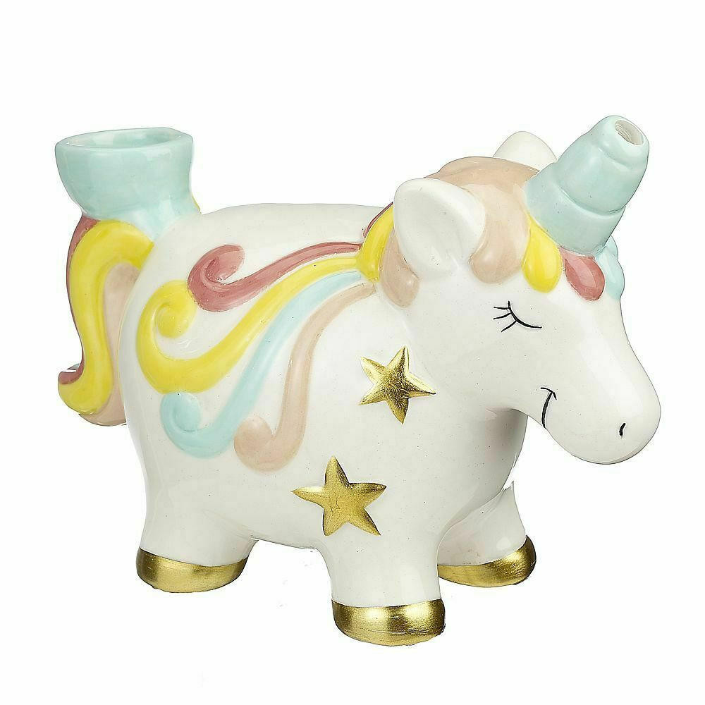 UNICORN SHAPE CERAMIC HANDPIPE - 1CT