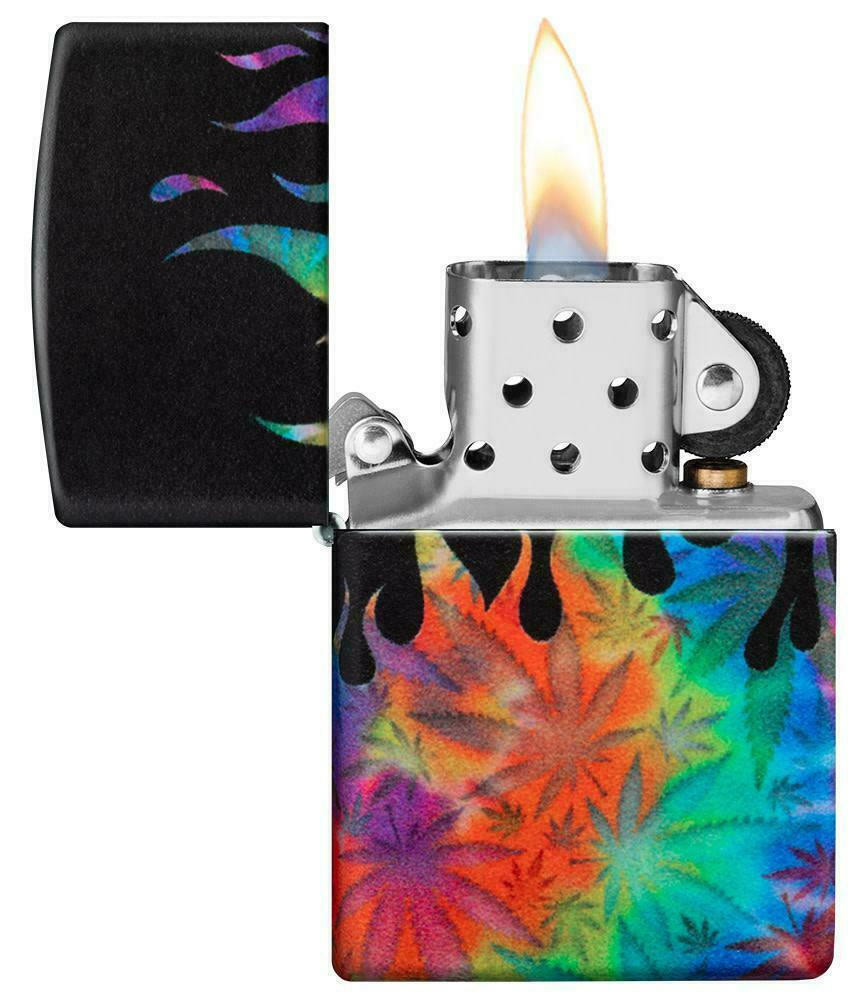 ZIPPO - LEAF FLAME MULTI COLOR DESIGN WINDPROOF LIGHTER - 1CT